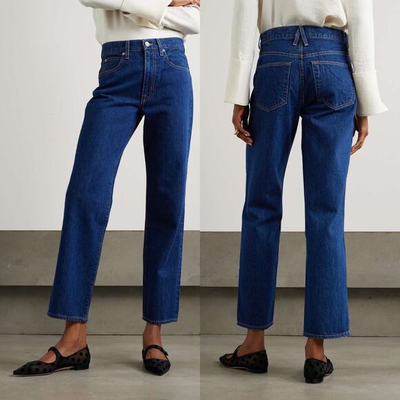 SLVRLAKE Sophie Evermore Mid Rise Straight Jeans Size 32 Denim Blue EUC - Picture 1 of 11